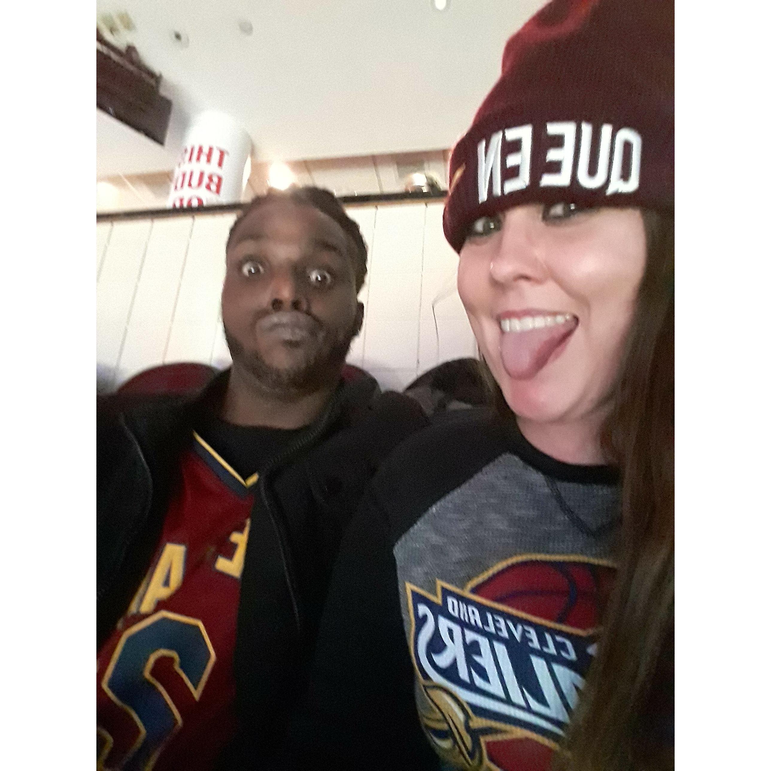 us being silly before the game :)
