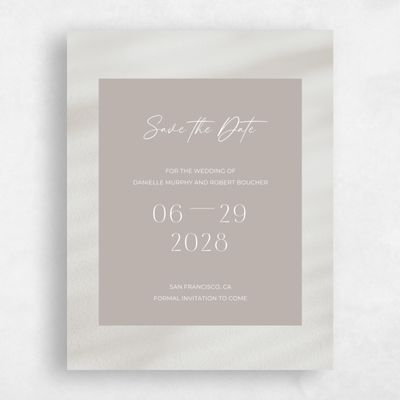 Grey Typography Wedding Save the Date - Pinellas Type