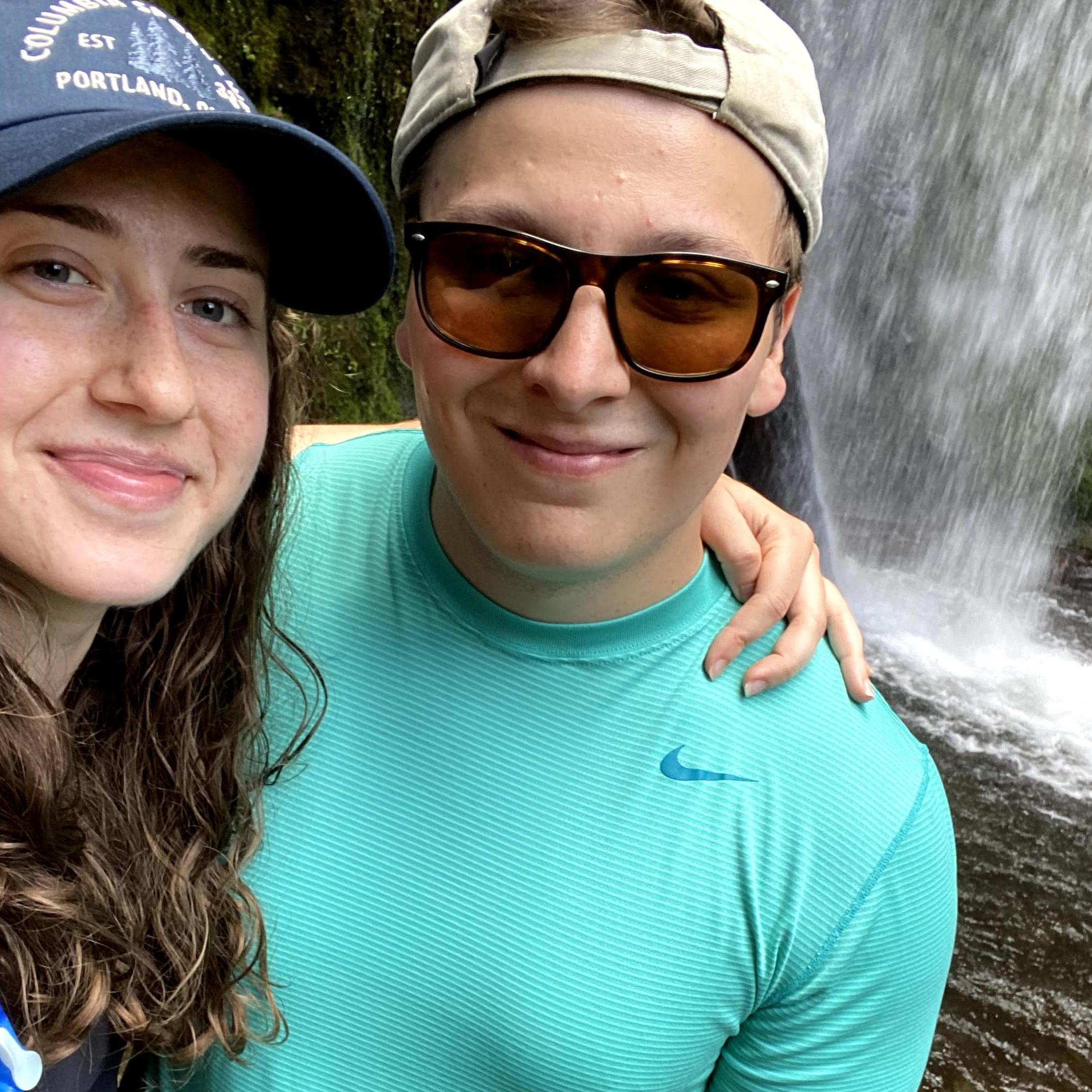 First hike together -- took a sketchy gravel road to get here and learned about Danielle's anxiety & Spencer's ability to crack a joke in any situation
