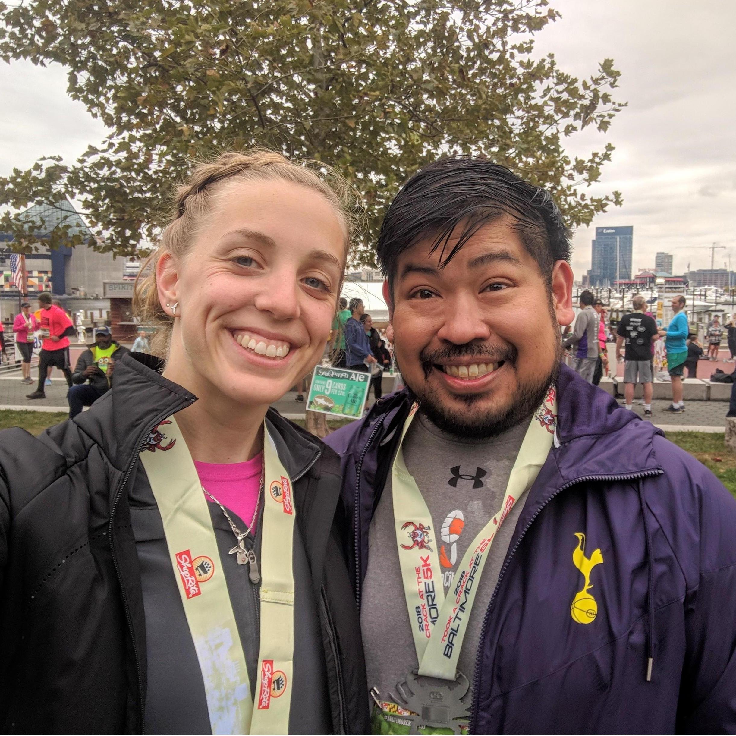 Post race excitement