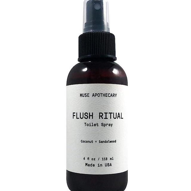 Muse Bath Apothecary Flush Ritual - Aromatic & Refreshing Toilet Spray, Use Before You Go, 4 oz, Infused with Natural Essential Oils - Coconut + Sandalwood