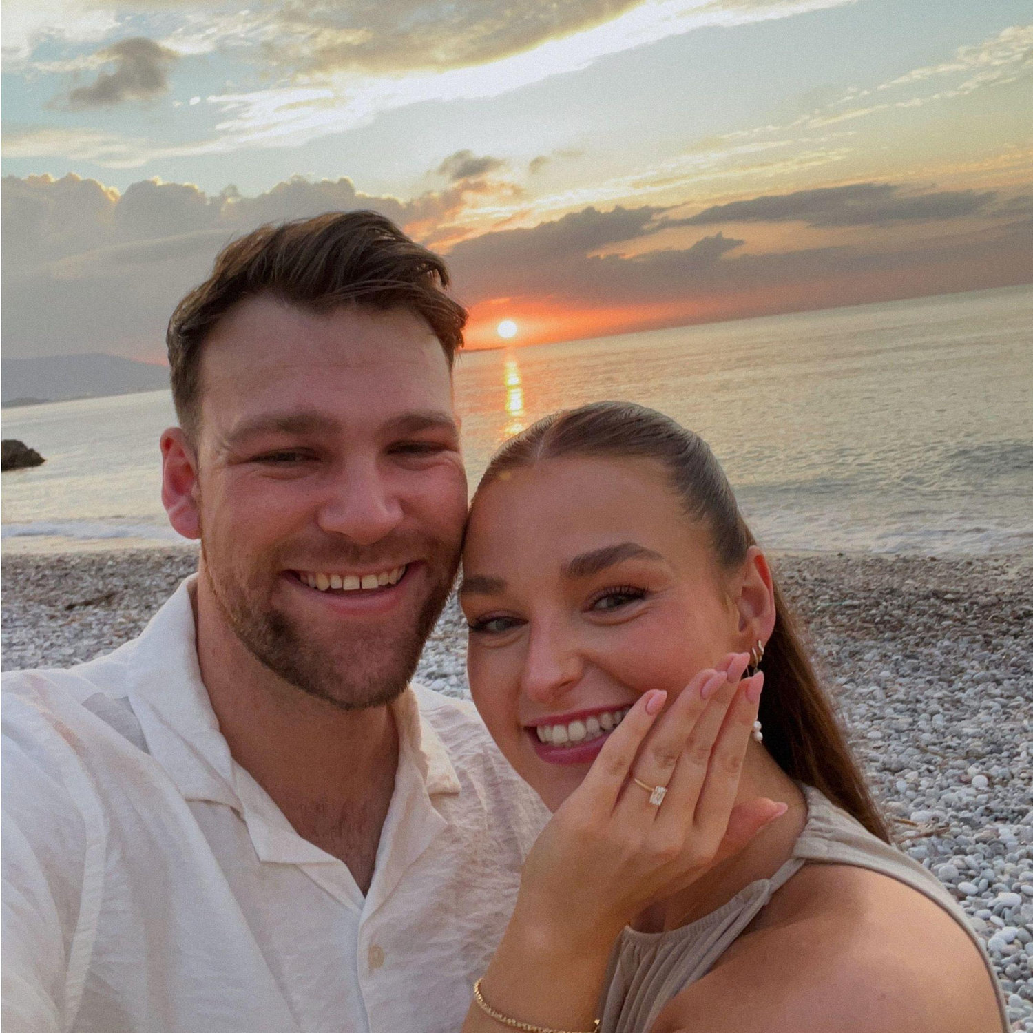 30/10/23 - The Proposal. Paul proposed on Kato Petres beach in Rhodes, Greece.