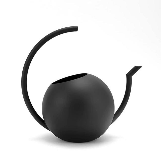 Watering Can Indoor Plants,1000ml/33oz Black Decorative Sturdy Resistant Scratches Matte Metal Watering Can for Indoor Outdoor Plants Garden House Flower