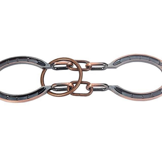 MAGIKON Traditional Brain Teaser, Classical Metal Horseshoe Puzzle (Bronze, Normal)