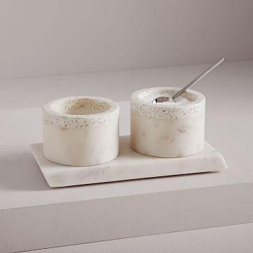 Edge Marble & Terazzo Salt Cellars (Set of 2)