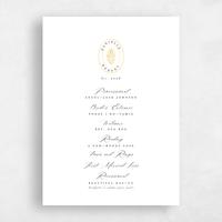 White Wedding Program - Visby Foil