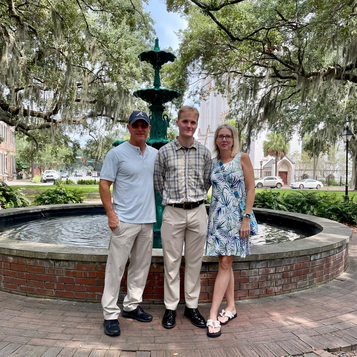 Joey & his parents, Savannah, GA.