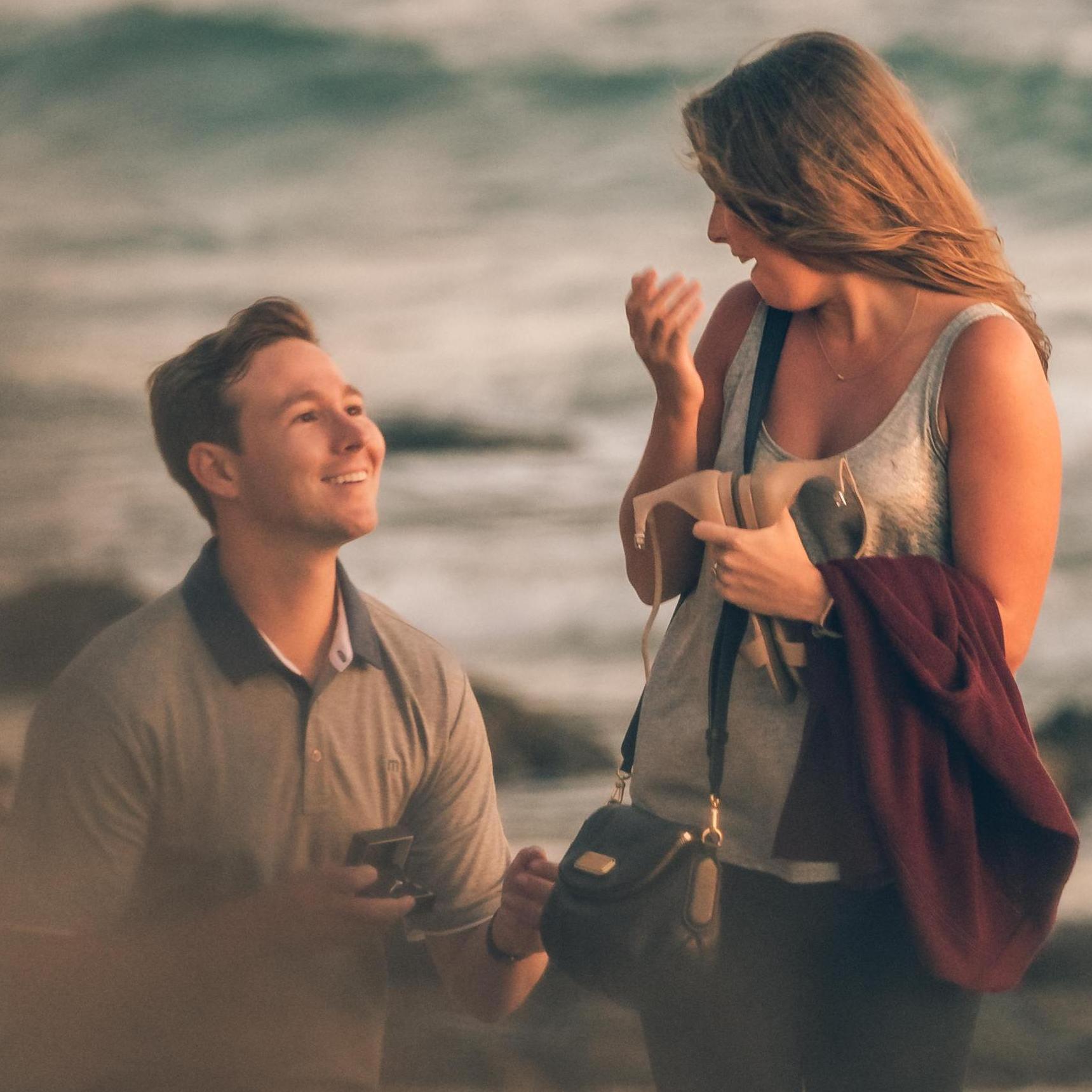 "Gyp, will you marry me?" 
Matt Proposes to Katie at their favorite spot in Crystal Cove.