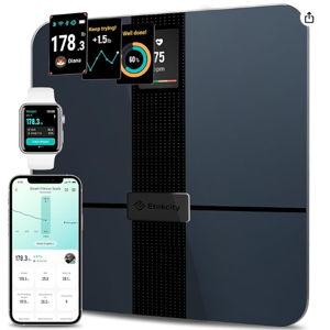 Etekcity Smart Scale for Body Weight Fat, FSA HSA Eligible, Digital Bathroom Weighing Machine for Accurate BMI Muscle Mass Composition, Home Use Apple Health Compatible Fitness Equipment