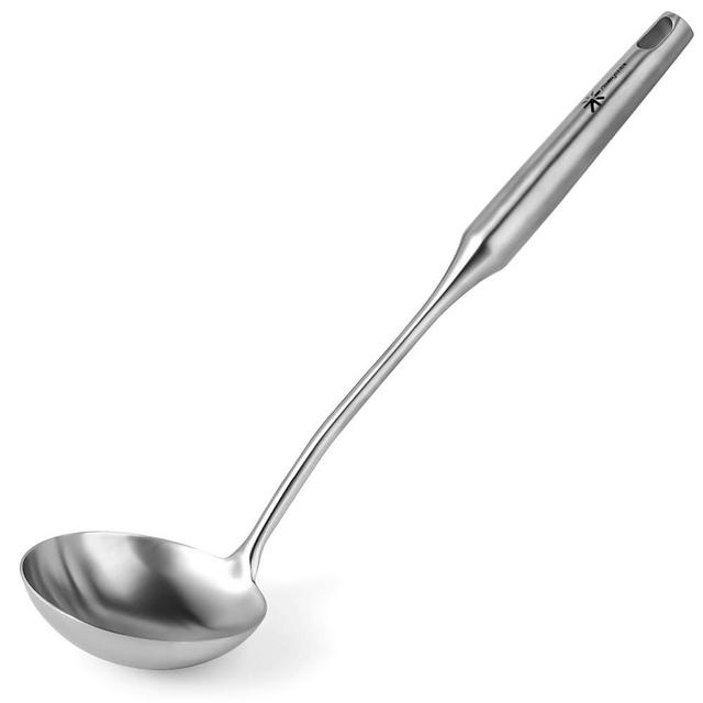 Soup Ladle - Stainless Steel Ladle Spoon，13.8" Large Durable Metal Ladel for Serving or Cooking, Stirring, Wok & Soup, Professional Heavy Duty kitchen Utensils [Heat Resistance, Integral Forming]