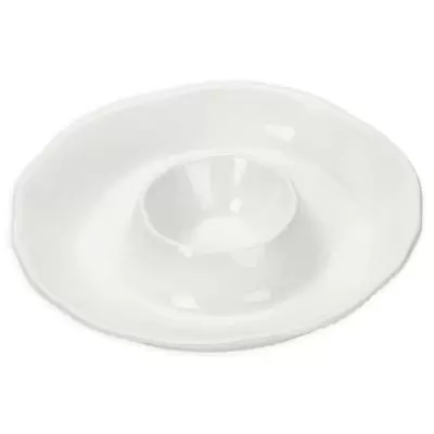 Modern Farmhouse Organic Bead Chip and Dip in White