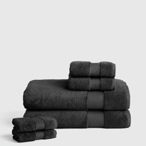 Turkish Ultra Luxe Plush Bath Sheet Bundle in Charcoal