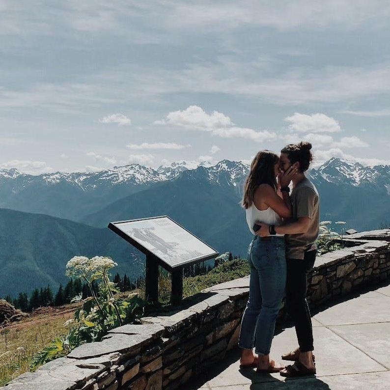 olympic national park, moments after she said yes