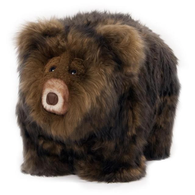 Brown Bear Footstool