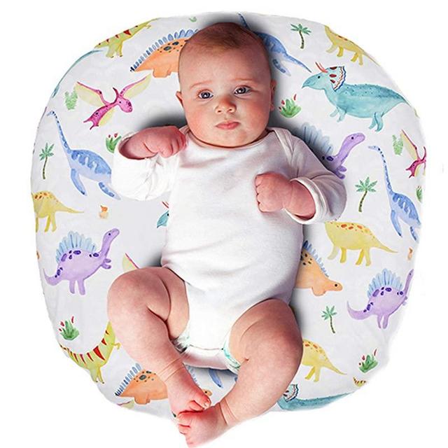 Newborn Lounger Cover, Dinosaur Lounger Pillow Case for Babies, Snug Fitted Removable Slipcover, Babynest Cover for Boys & Girls, Lovey Super Soft Snug Fitted, (Lounger Pillow Not Included)
