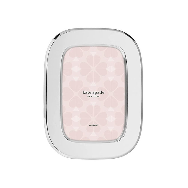 KATE SPADE Silver South Street 4" X 6" Oval Frame, 0.80 LB