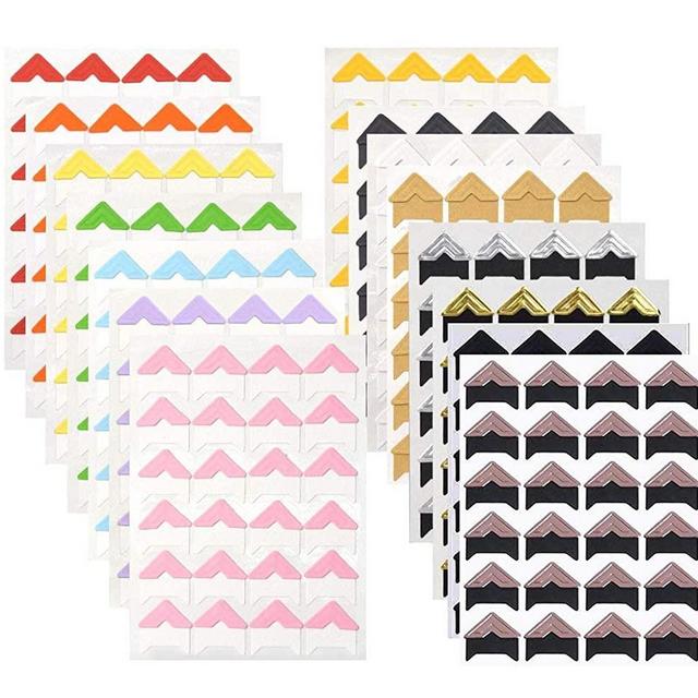 360 Count Self-Adhesive Acid Free Photo Corners for Scrapbooks Memory Books (Multicolor)