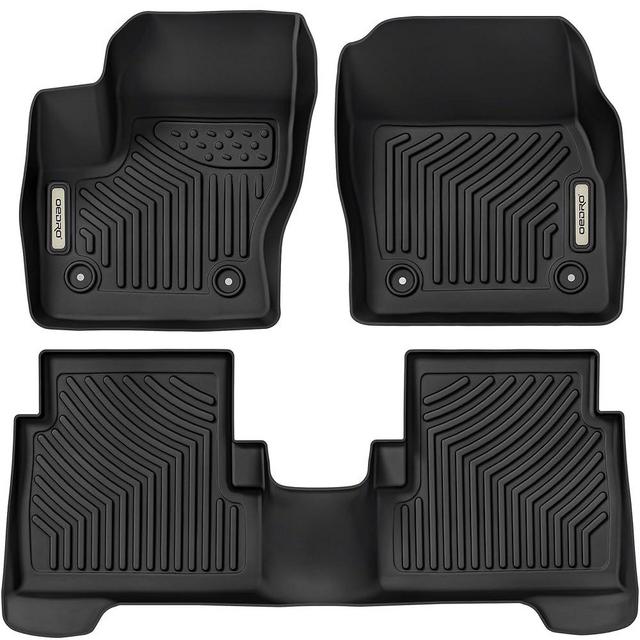 OEDRO Floor Mats Fit for 2013-2019 Ford Escape, 2013-2018 Ford C-Max, TPE All-Weather Floor Mats Includes 1st and 2nd Row Full Set Liners