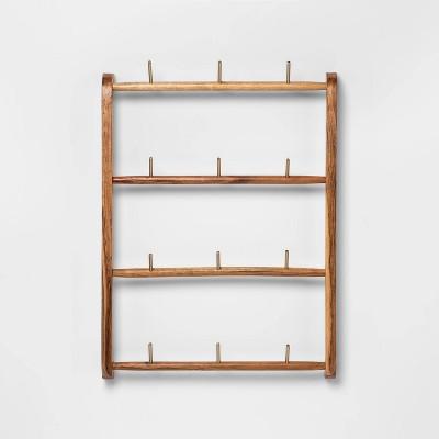 24" x 18" Acacia Wood Mug Rack Brown - Threshold™