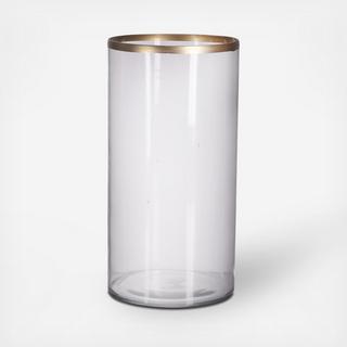 Glass Gold Rim Vase