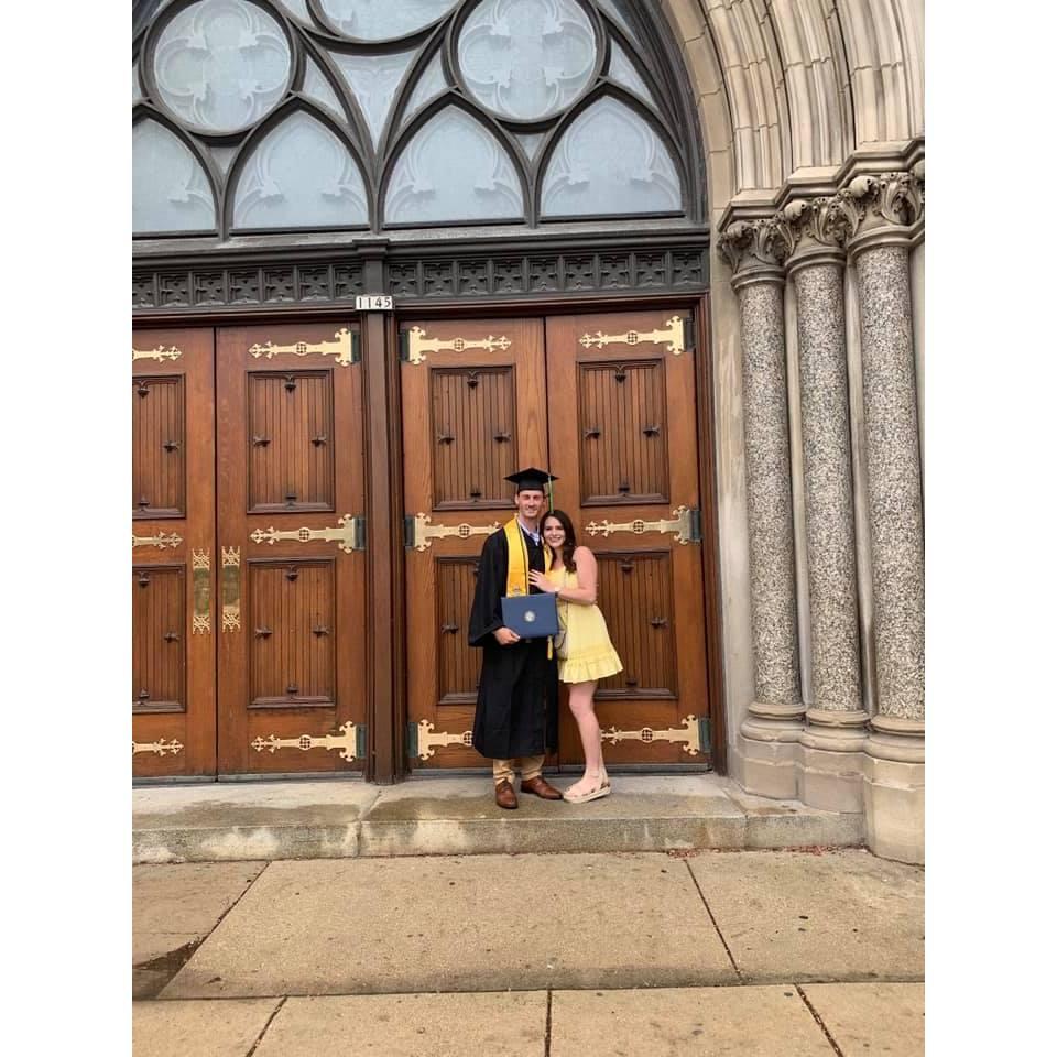 Dan's undergraduate graduation. He graduated with honors with a degree in Biomedical Sciences.