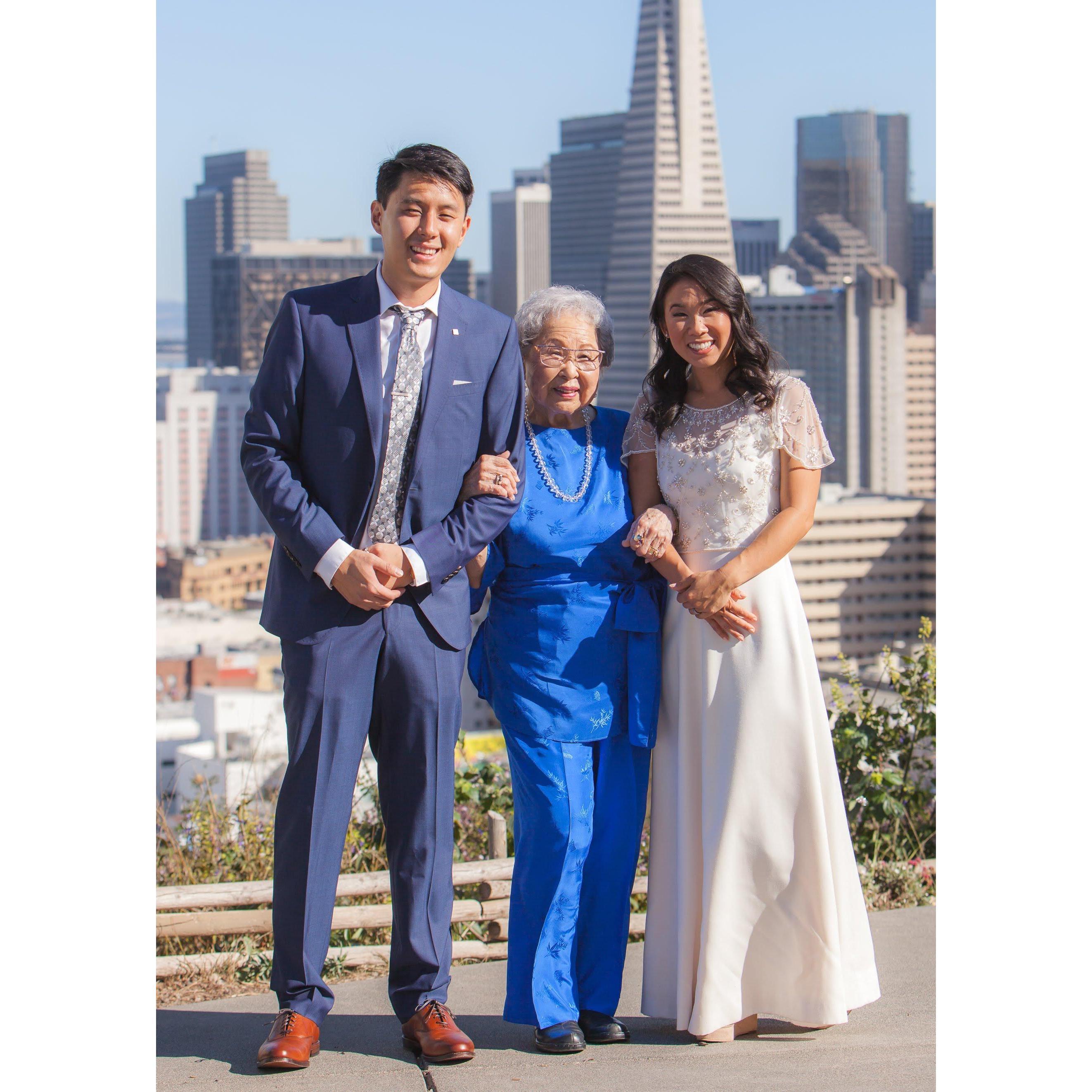 Celebrating with Grandma Peggy!
