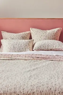 Floral Field Cotton Floral Jacquard Coverlet