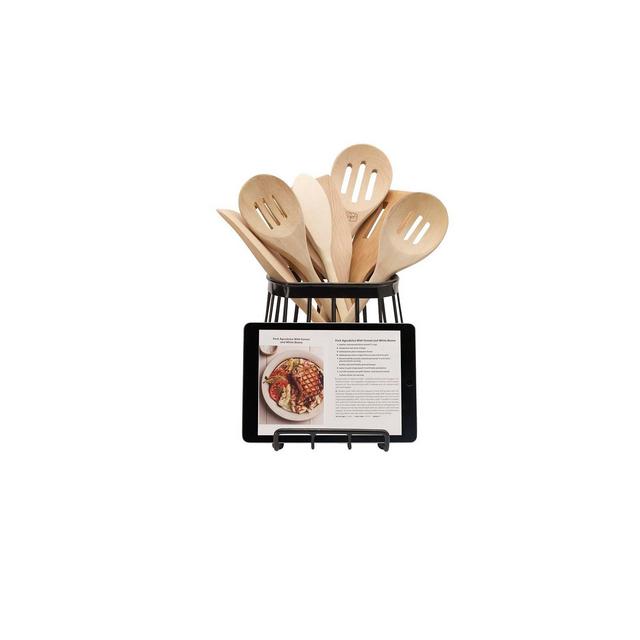 Mikasa Tool Crock with Ipad, phone or Cookbook Holder