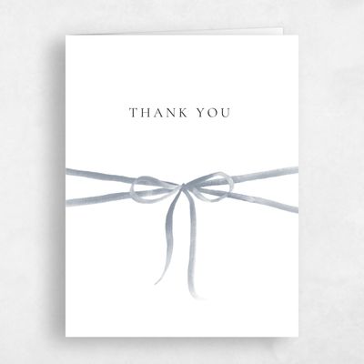 Dusty Blue Wedding Thank You - Brunate Portrait