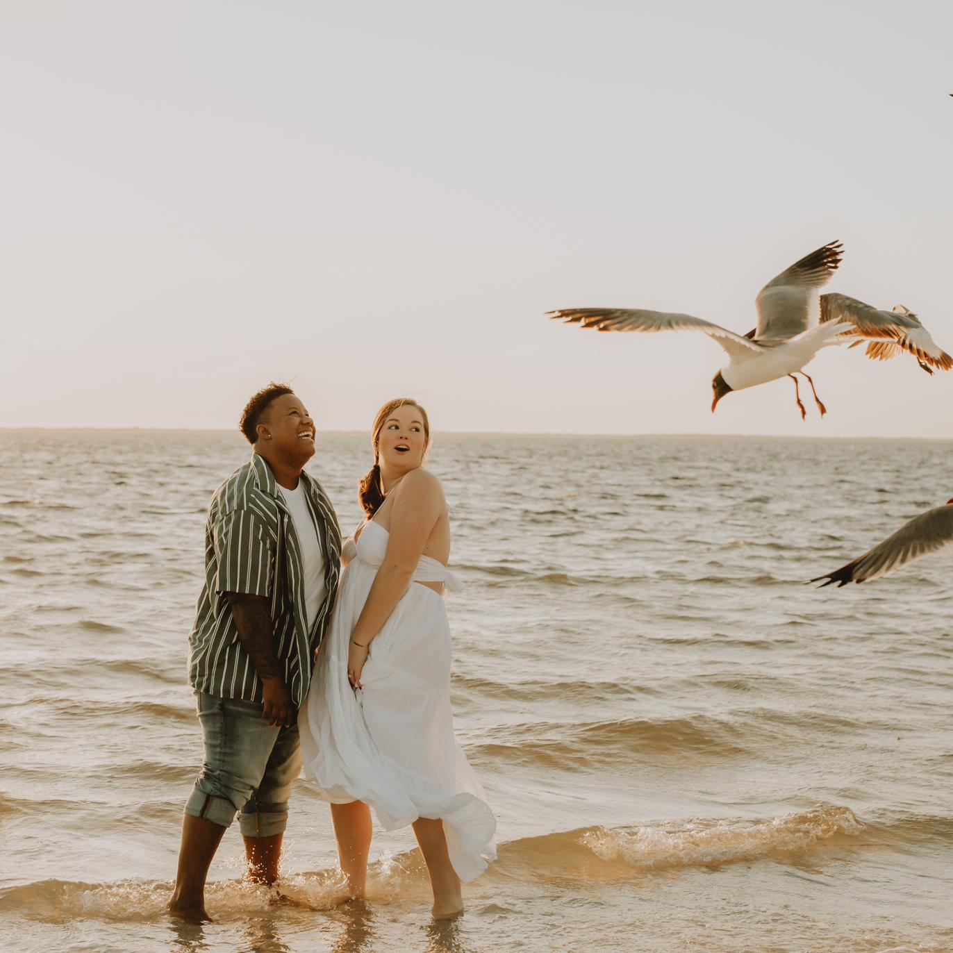 Chantels favorite engagement picture - birds were about to attack 😂