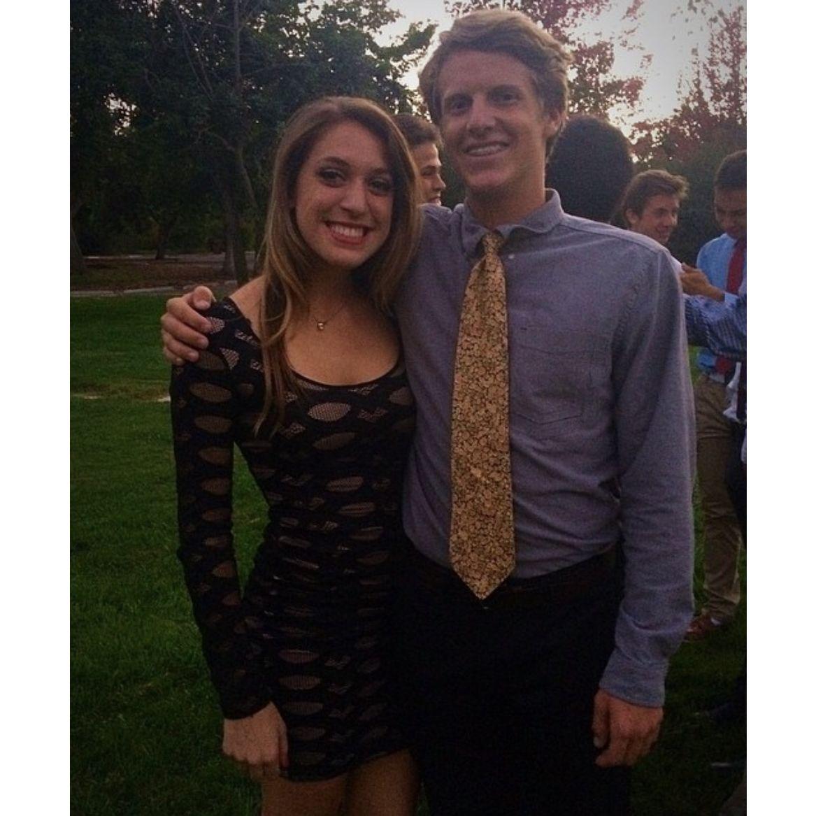 Highschool junior homecoming. Before we started dating. 2014