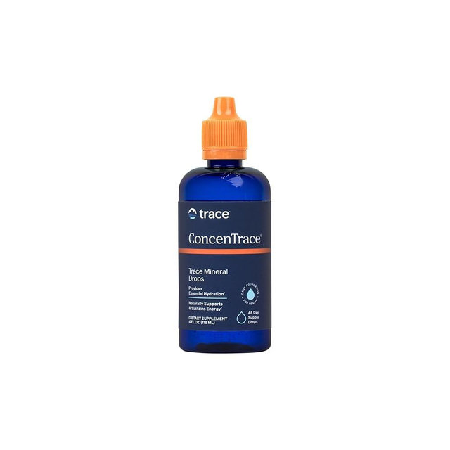 Trace Minerals ConcenTrace Trace Mineral Drops - Liquid Supplement for Bone & Joint Support - Aids Hydration & Electrolyte Restoration - Unflavored-Original, 4 fl oz (48 Servings)