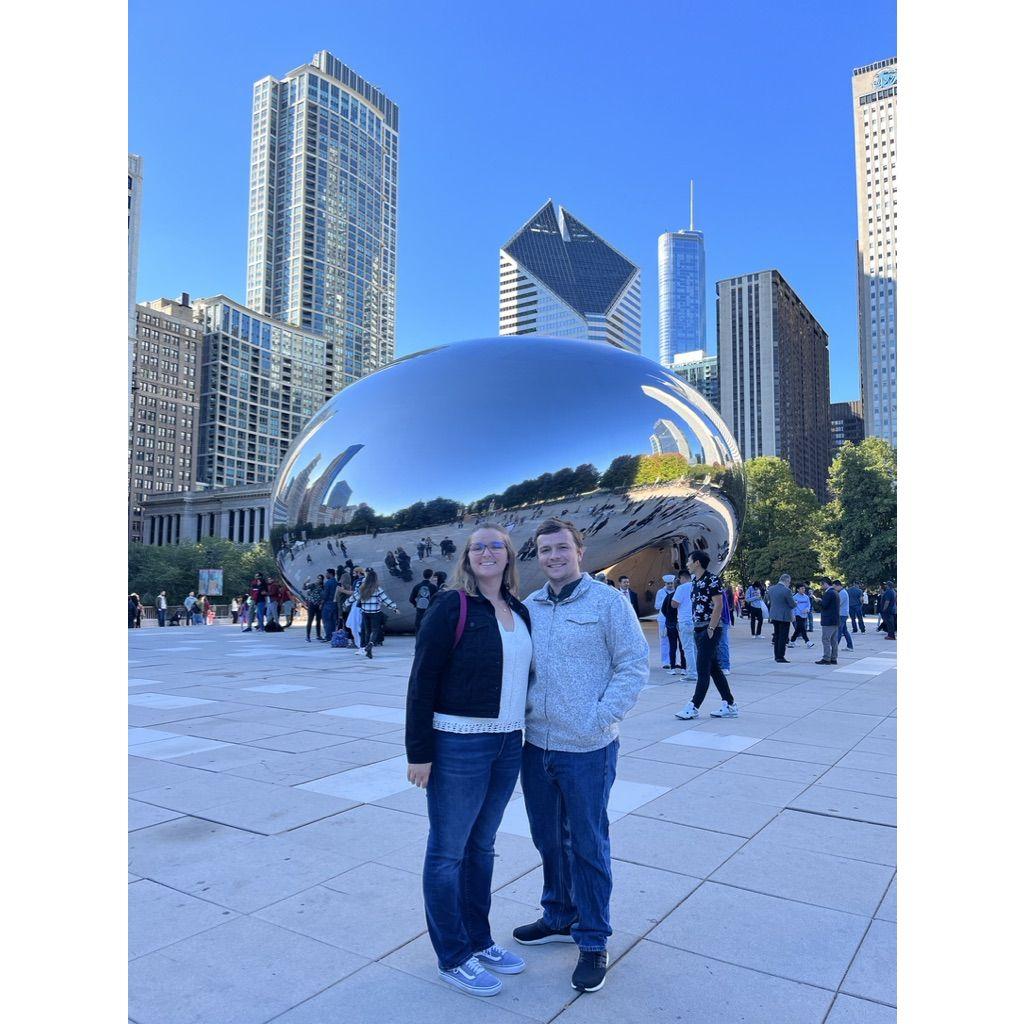 Spencer originally planned on proposing in Chicago, but we both caught Covid. We ended up going a few months later and had a great time!
