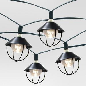 20ct Solar Metal Lantern Outdoor Light Set - Threshold™