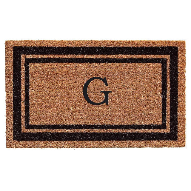 Calloway Mills 152962436G Black Border 24" x 36" Monogram Doormat, (Letter G)