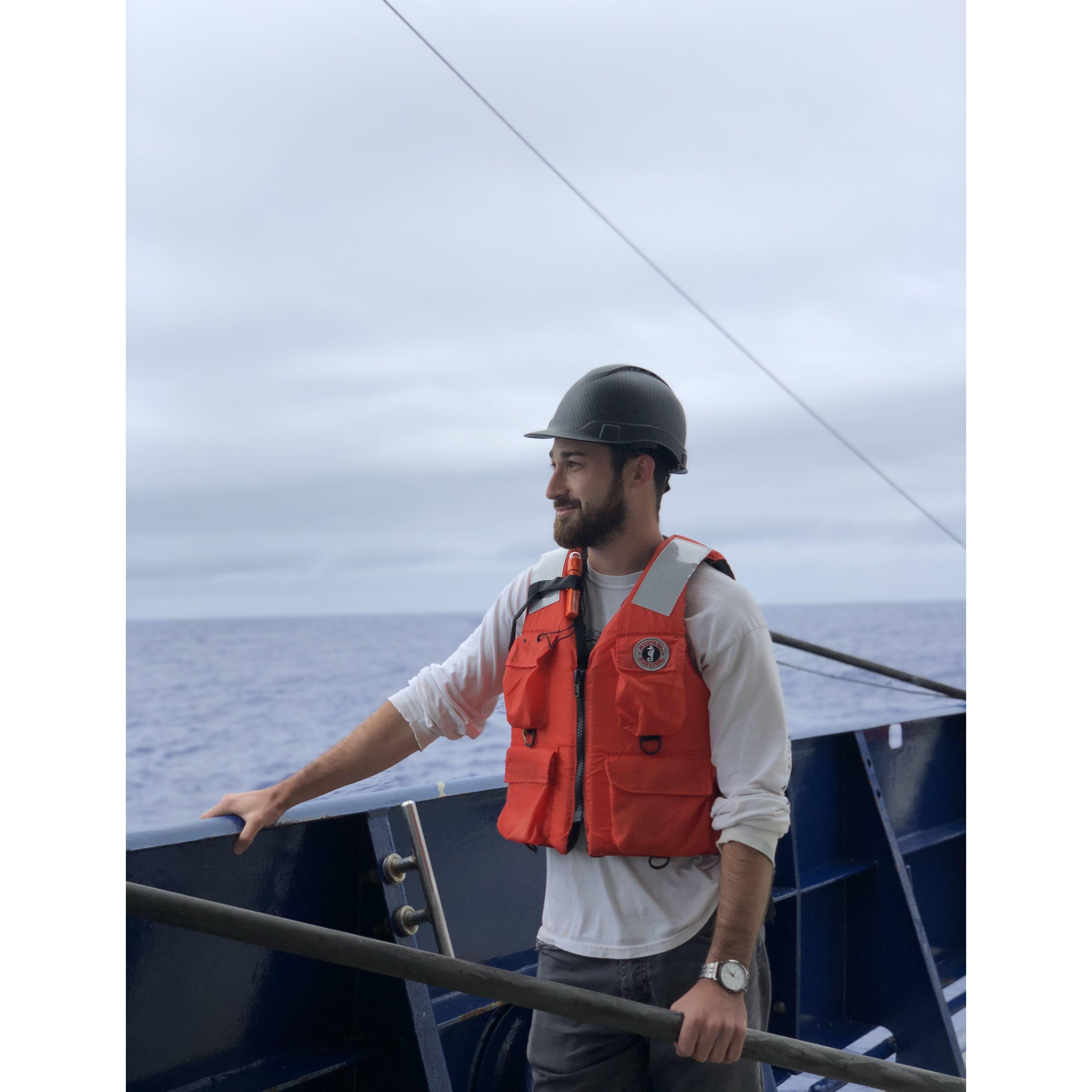 First photo Isa took of Pete in the middle of the Pacific Ocean