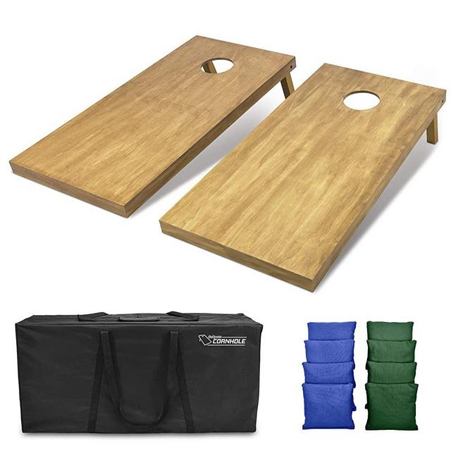 GoSports 4'x2' Regulation Size Wooden Cornhole Boards Set | Includes Carrying Case and Bean Bags (Choose Your Colors) Over 100 Color Combinations