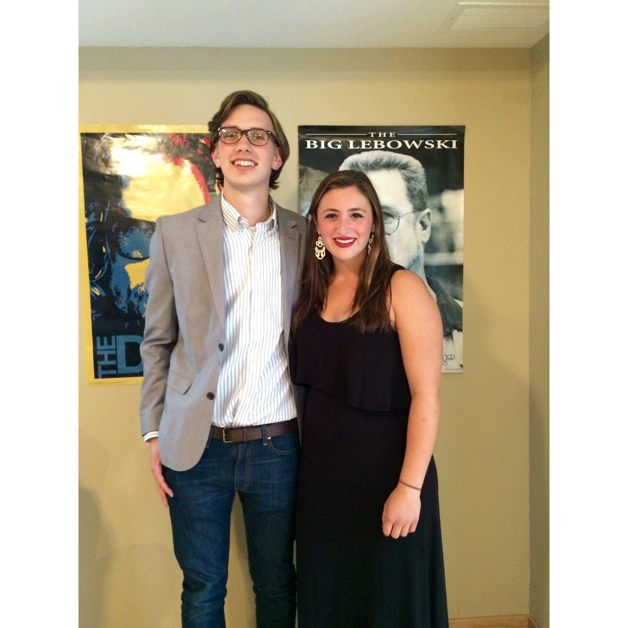 One year anniversary date picture in September 2014
