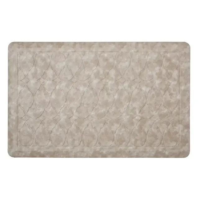 Home Dynamix Gentle Step 20-Inch x 30-Inch Embossed Trellis Mat in Beige