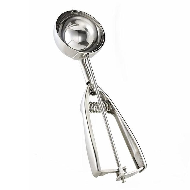Solula-Stainless-Large-Muffin-Scoop, Large Cupcake Muffin Batter Dispenser, Large Ice Cream Cupcake Muffin Batter Scoop, Food-grade 18/8 Stainless Steel, Size 10