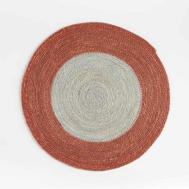 Cienso Round Orange Seagrass Placemat