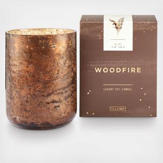 Woodfire Luxe Sanded Mercury Glass Candle