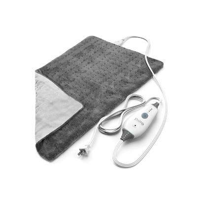 Pure Enrichment PureRelief Deluxe Heating Pad - 12" x 24" - Gray