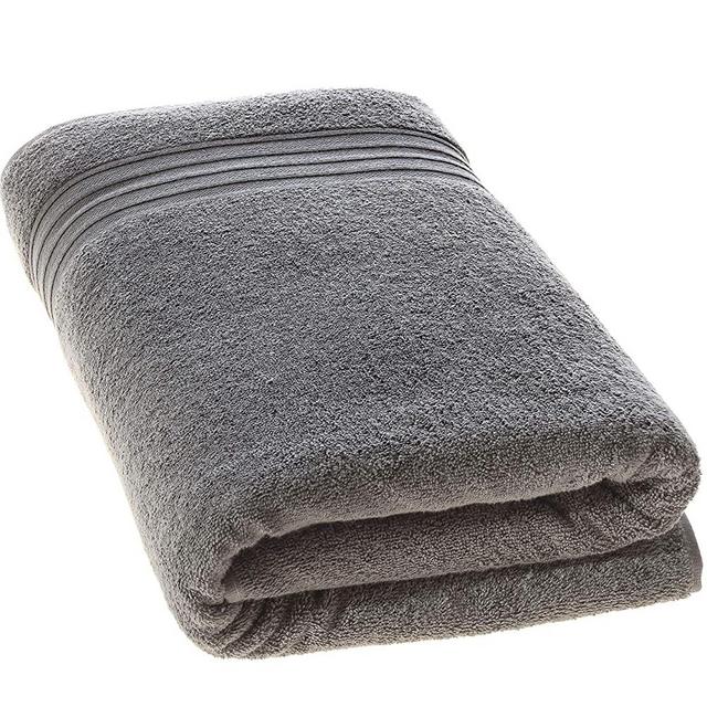 Hammam Linen 100% Cotton Bath Towels Soft and Absorbent, Premium Quality (35x70 Bath Sheet, Grey)