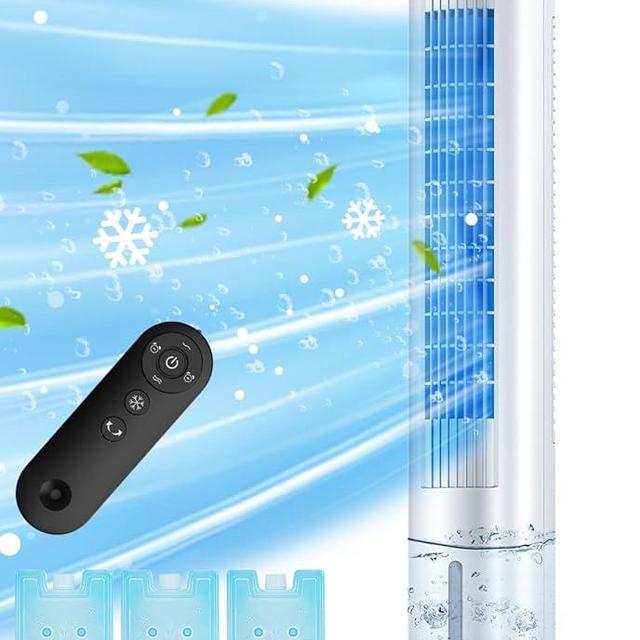 BALKO 35 INCH Evaporative Air Cooler, 2024 Upgraded Swamp Cooler Air Conditioner w/Cooling Mode, 3 Speeds, Smart Timer for Auto-Off, 20Ft Remote, 70° Wider Oscillation, Air Cooler for Room Bedroom