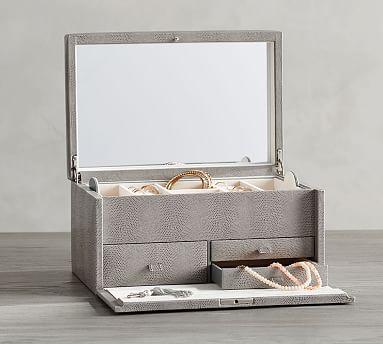 Personalized Mckenna Leather Large Jewelry Box
