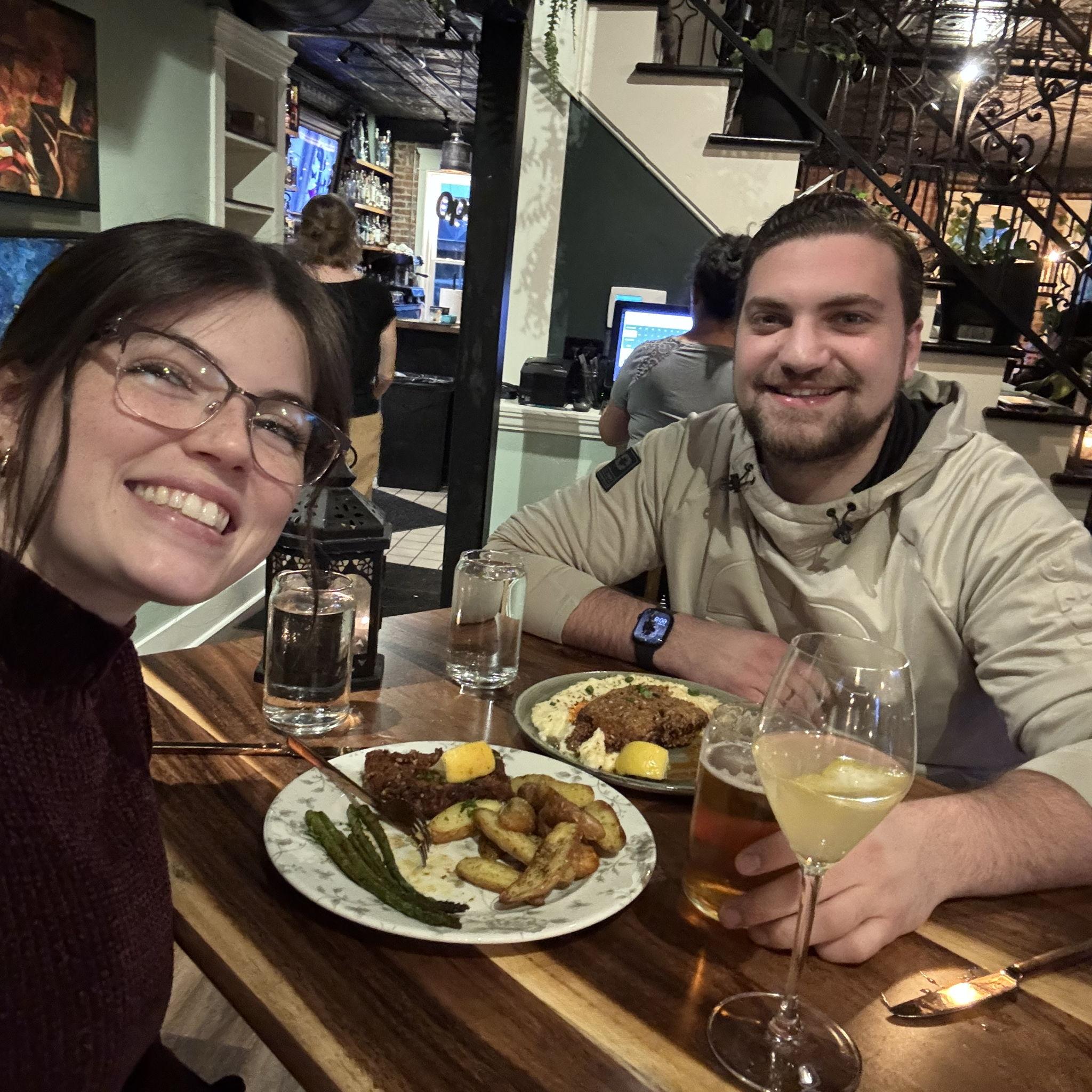 At Vieux Carre planning our Ireland trip. 10/2025.