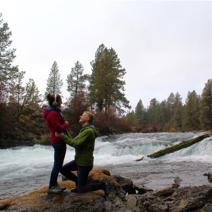 That time Brand proposed. Photo credit to my sneaky sister.