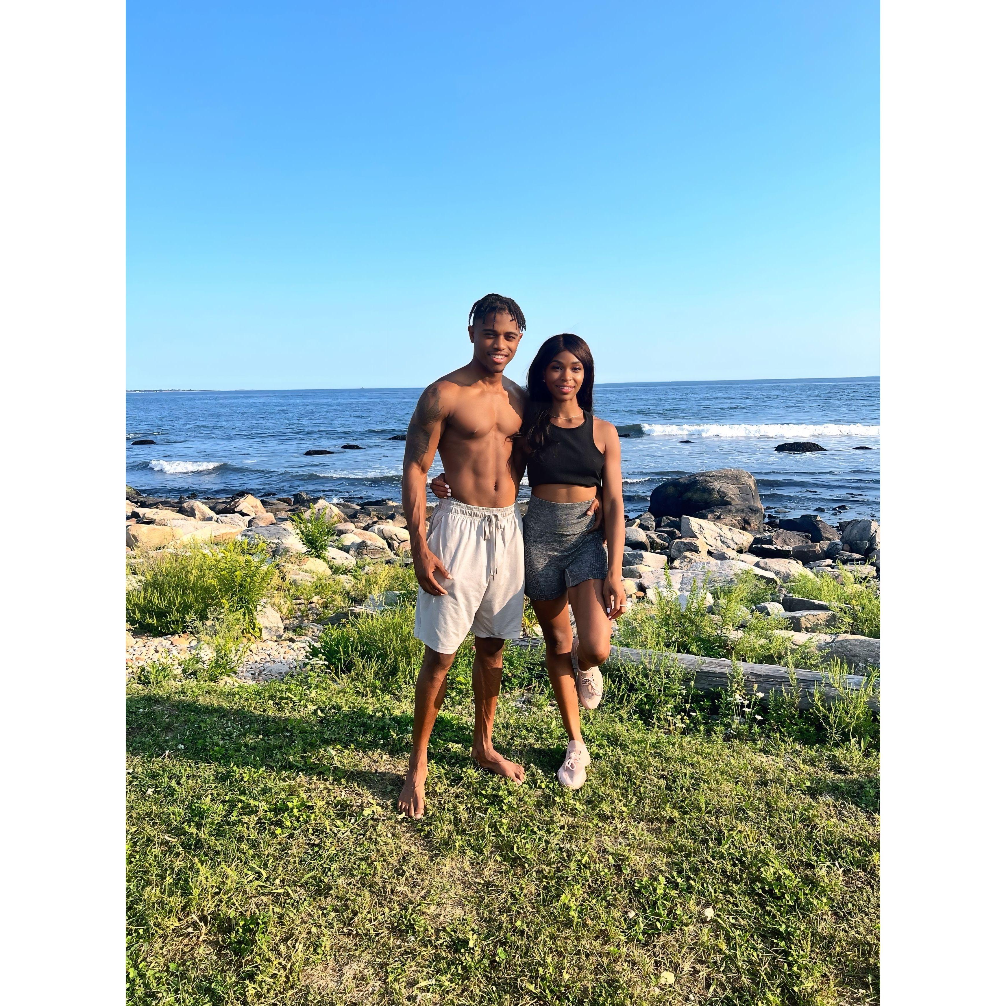 We found this beautiful waterfront park and spent the day exploring and hiking with friends. Fast forward 3 years later and we are now getting married at this same park! ⛲️
