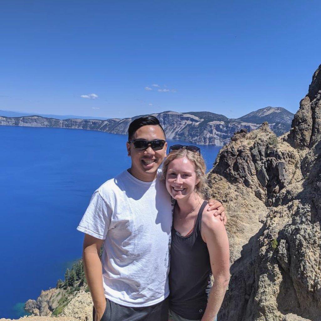 Crater Lake on the way to the Chin family reunion.